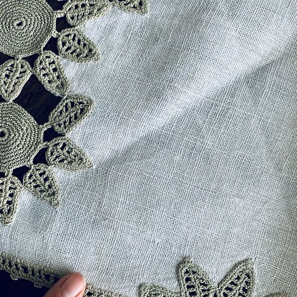 Vintage handmade set of 3 sunflower boho chic doily’s - Picture 6 of 7